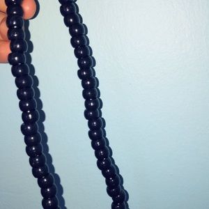 A black beaded necklace